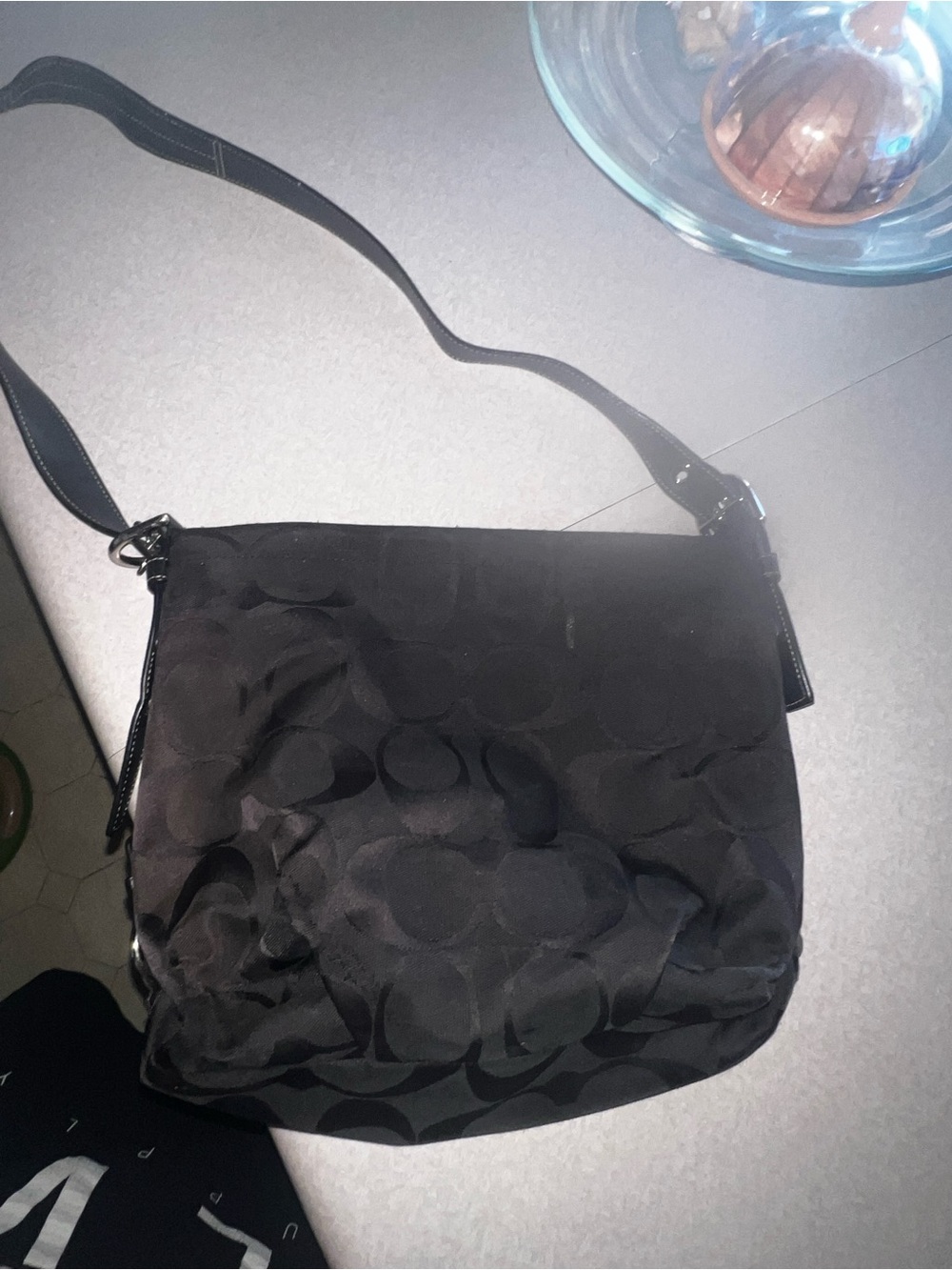 Coach Black Signature Shoulder Bag